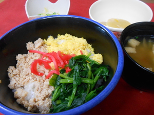 1月4日三色丼.JPG