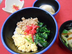 2月28日三色丼.JPG