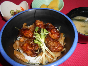 3月24日牡蠣カバ丼.JPG