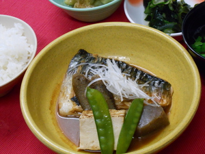 4月10日鯖と野菜の味噌煮.JPG
