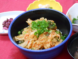 6月7日桜海老かき揚げ丼.JPG