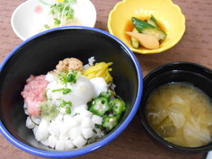 8月30日5種のねばとろサラダ丼.JPG