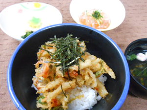 5月24日桜海老と地海苔のかき揚げ丼.JPG