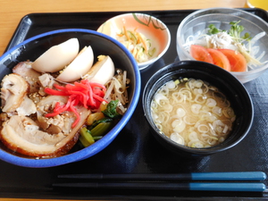 彩り野菜と炙りチャーシュー丼.JPG