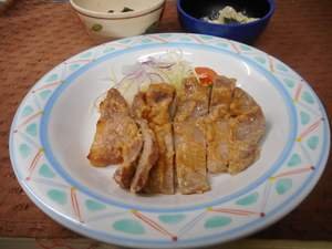 10月19日　もち豚ロースの粕漬け焼き.JPG