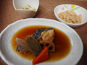 12月3日子持ちカレイ煮つけ.JPG