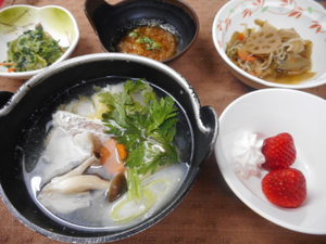 1月３１日　関西風鱈と鯛の魚ちり鍋.JPG