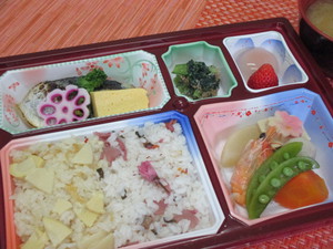 3月29日昼　お花見弁当.JPG