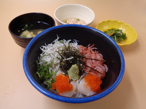 3月25日　桜海老としらすの彩り丼.JPG