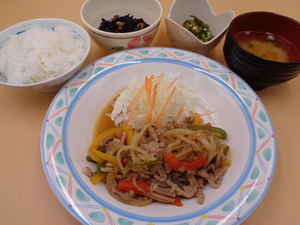 4月12日　牛肉と野菜の和風おろし焼肉.JPG