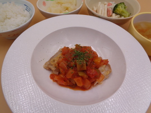 6月24日　美味鶏のソテー夏野菜ソース.JPG