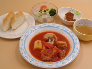 9月21日豚肉と野菜のトマト煮込.JPG